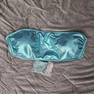 Wild Fable Metallic Turquoise Bikini Top